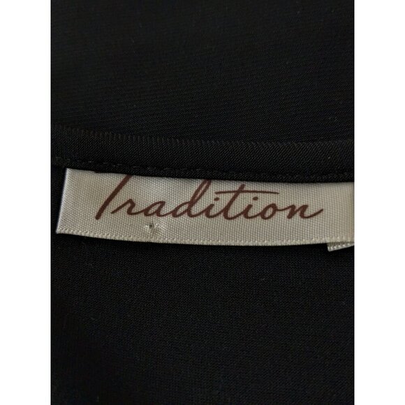 Womens XL Top Blouse Black Sheer 3D Floral Rosette Overlay Front Sleeveless - Picture 5 of 5